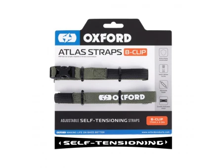 Set chingi de fixare bagaje Oxford B-Clip 17mm x 2m - Verde | OX317