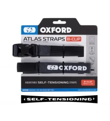 Set chingi de fixare bagaje Oxford B-Clip 26mm x1.2m - Gri