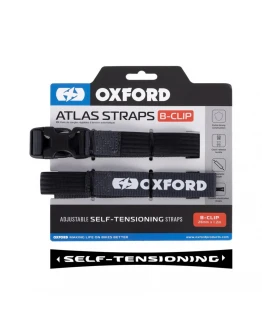 Set chingi de fixare bagaje Oxford B-Clip 26mm x1.2m - Gri