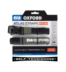 Set chingi de fixare bagaje Oxford B-Clip 26mm x1.2m - Verde