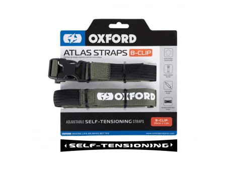 Set chingi de fixare bagaje Oxford B-Clip 26mm x1.2m - Verde | OX320