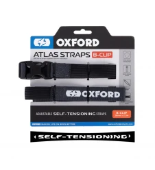 Set chingi de fixare bagaje Oxford B-Clip 26mm x 2m - Gri