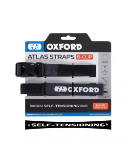 Set chingi de fixare bagaje Oxford B-Clip 26mm x 2m - Gri