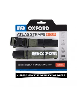Set chingi de fixare bagaje Oxford B-Clip 26mm x 2m - Verde
