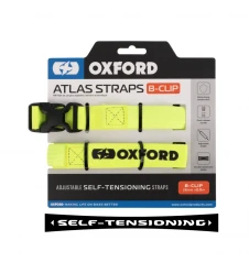 Set chingi fixarea bagaje OXFORD Atlas B-Clip 26 mm x 0.8 m (2buc.) - Galben fluo