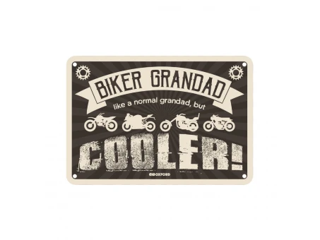 Placa metalica Oxford "Biker Grandad"