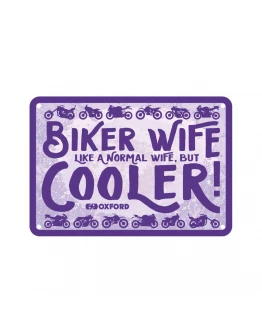 Placa metalica Oxford "Biker Wife"