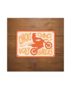 Placa metalica Oxford "Chicks Dig Ugly Bikers"