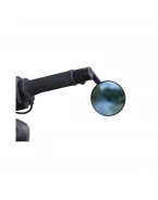 Oglindă moto OXFORD Premium Bar End Rotundă 360°, Aluminiu Solid (1buc.) - Negru | OX508