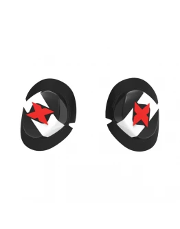 Set slidere OXFORD pentru combinezon moto din piele - Negru/Alb