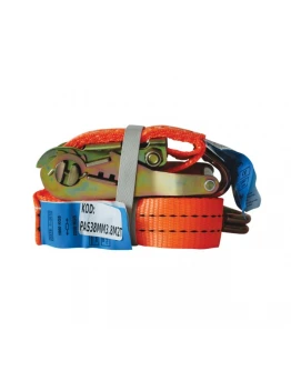 Chingă transport motociclete BIKETEC cu cârlige și cataramă - 38mm x 4m, rezistență 2T