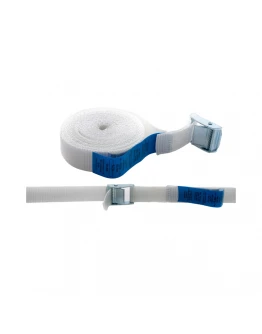 Chinga de transport BIKETEC 25mm/4m cu cataramă autoblocantă - Alb