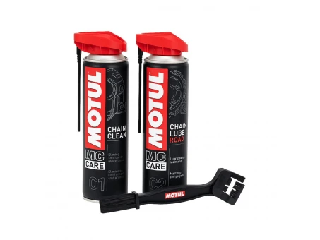 Pachet intretinere lant Motul C1, C2, perie curatat lant | PMC1C2P