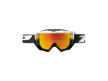Ochelari cross-enduro PROGRIP GOGGLES PG3200-137 TR VENOM Lens Red Mirror - Negru/Alb