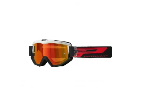 Ochelari cross-enduro PROGRIP GOGGLES PG3201 ATZAKI FL - Alb/Negru