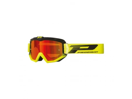 Ochelari cross-enduro PROGRIP GOGGLES PG3201 ATZAKI FL - Negru/Galben fluor