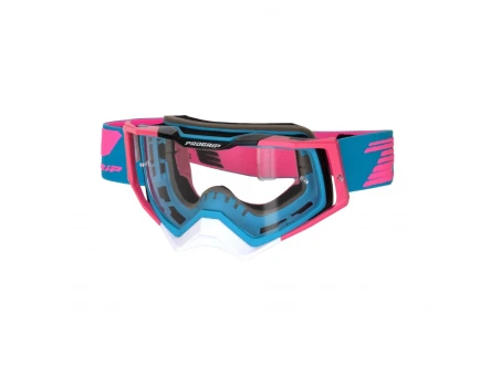 Ochelari cross-enduro PROGRIP GOGGLES PG3309-382 TR RAPID - Albastru/Alb/Roz