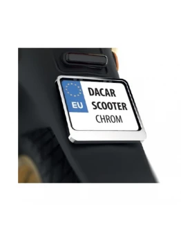Suport număr înmatriculare BIKETEC pentru scuter - Crom 