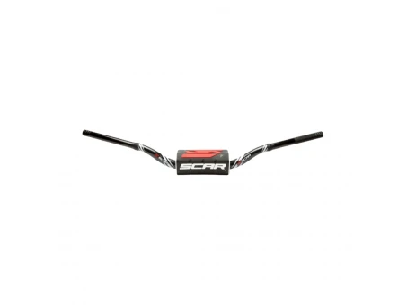 Ghidon SCAR 28,6 mm RC BEND - Negru/Alb burete - Negru/Alb/Rosu | S9112BKBK