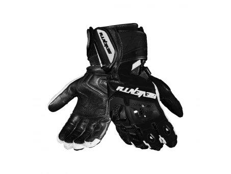 Mănuși Piele Moto Racing de Vară Seventy SD-R24 Pista - Negru/Alb | SD1102405