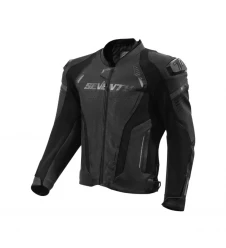 Geaca Moto Barbati Racing Seventy SD-JL24 Spoiler Piele - Negru