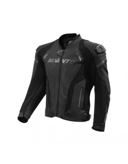 Geaca Moto Barbati Racing Seventy SD-JL24 Spoiler Piele - Negru