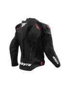 Geaca Moto Barbati Racing Seventy SD-JL24 Spoiler Piele - Negru/Rosu | SD2102414