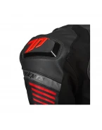 Geaca Moto Barbati Racing Seventy SD-JL24 Spoiler Piele - Negru/Rosu | SD2102414