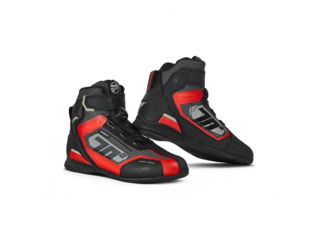Ghete moto Racing Seventy model SD-BR3 Veloce Pro - negru/rosu