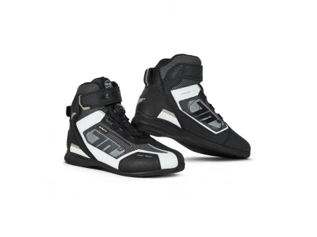 Ghete moto Racing Seventy model SD-BR3 Veloce Pro - negru/alb