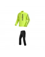 Costum moto ploaie unisex (geaca+pantaloni) Seventy SD-S5 Monsoon - Negru/Galben fluor | SD6300508