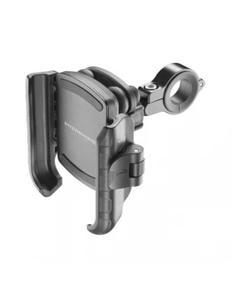 Suport telefon moto Interphone CRAB cu modul antivibrații integrat - prindere universală pe ghidon