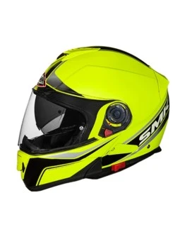 Casca Flip-Up SMK Glide - Negru,Fluorescent