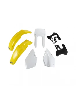Kit complet plastice UFO SUZUKI RM 125 '96-'98 culoare OEM (Galben/Alb/Negru) (SU393E999)