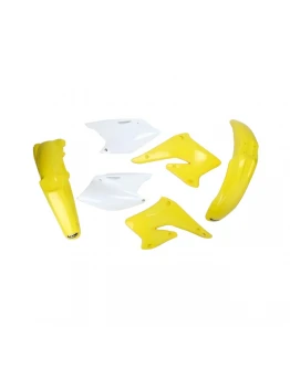 Kit complet plastice UFO SUZUKI RMZ 250 '04-'06 culoare OEM (Alb/Galben) (SU403E999)