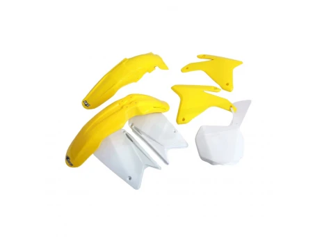 Kit complet plastice UFO SUZUKI RMZ 450 05-06 culoare OEM (Alb/Galben) (SU404E999) | SUKIT404999