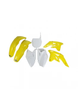 Kit complet plastice UFO SUZUKI RMZ 250 '07-'09 culoare OEM (Alb/Galben) (SU407E999)