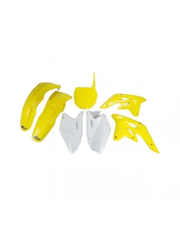 Kit complet plastice UFO SUZUKI RMZ 250 '07-'09 culoare OEM (Alb/Galben) (SU407BE999)