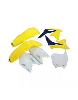 Kit complet plastice UFO SUZUKI RMZ 450 '08-'17 culoare OEM (Galben/Alb/Albastru) (SU409E999)
