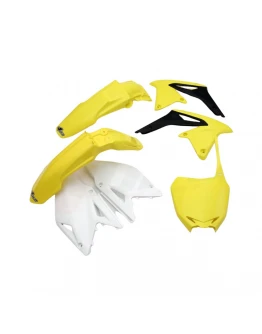 Kit complet plastice UFO SUZUKI RMZ 450 '09-'10 culoare OEM (Galben/Alb/Negru) (SU410E999) inlocuit de SUKIT409999
