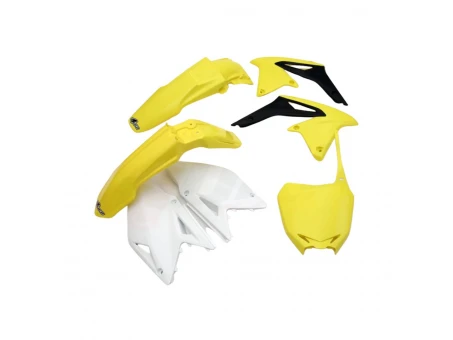 Kit complet plastice UFO SUZUKI RMZ 450 09-10 culoare OEM (Galben/Alb/Negru) (SU410E999) inlocuit de SUKIT409999 | SUKIT410999