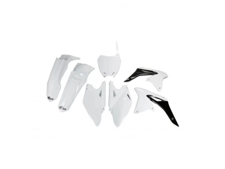 Kit complet plastice UFO SUZUKI RMZ 250 10-18 culoare Alb (SU411E041) | SUKIT411041