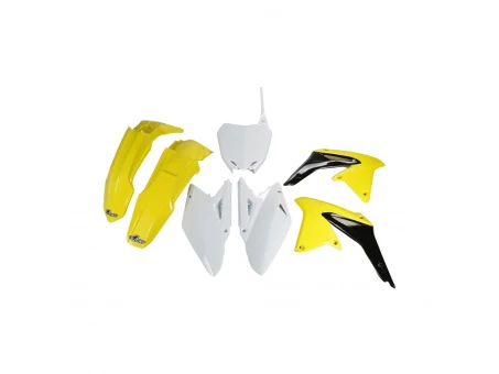 Kit complet plastice UFO SUZUKI RMZ 450 11-12 culoare OEM (Galben/Alb/Negru) (SU412E999) | SUKIT412999