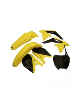 Kit complet plastice UFO SUZUKI RMZ 250 '10-'18 culoare OEM '11-'12 (Galben/Negru) (SU413E999)