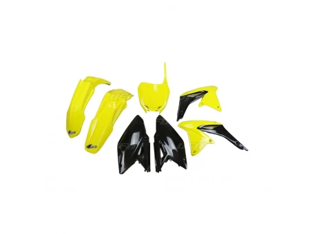 Kit complet plastice UFO SUZUKI RMZ 250 10-18 culoare OEM 18 (Galben/Negru) (SU416E999W) | SUKIT416999W