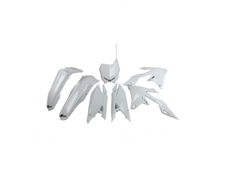 Kit complet plastice UFO SUZUKI RMZ 250 19-24, RMZ 450 18-24 culoare Alb (SU418E041) | SUKIT418041