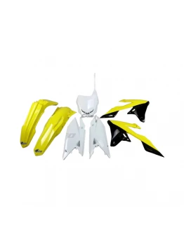 Kit complet plastice UFO SUZUKI RMZ 250 '19-'24, RMZ 450 '18-'24 culoare OEM (Galben/Negru) (SU418E999)