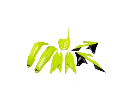 Kit complet plastice UFO SUZUKI RMZ 250 19-24, RMZ 450 18-24 culoare Galben Fluo (SU418DFLU) | SUKIT418DFLU