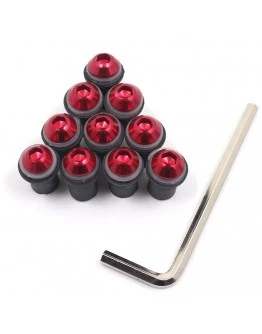 Set 10 suruburi parbriz moto, Rosu
