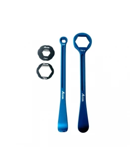 Set schimbare anvelope cheie si levier aluminiu forjat 10,13,17,27,32 MM culoare albastru